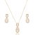 Colar e brinco gota zircônia cristal ouro semijoia TZ-220318 - Imagem 1