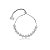 Pulseira gravatinha flores zircônia ródio semijoia SL-1904114 - Imagem 1