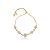 Pulseira gravatinha zircônia cristal ouro semijoia SL-220309 - Imagem 1