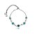 Pulseira gravatinha zircônia cristal verde ródio semijoia SL-220309 - Imagem 1