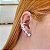 Brinco ear cuff zircônia cristais ouro semijoia E220310 - Imagem 2