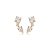 Brinco ear cuff zircônia cristais ouro semijoia E220314 - Imagem 1