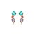Brinco ear cuff zircônia colorida ouro semijoia E220314 - Imagem 1
