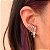 Brinco ear hook garras zircônia cristais ródio semijoia E220317 - Imagem 2