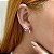 Brinco ear cuff zircônia rosa cristal ouro semijoia - Imagem 2
