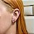 Brinco ear cuff zircônia lilás cristal ouro semijoia - Imagem 2
