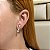 Brinco ear cuff zircônias ovais ouro semijoia - Imagem 2