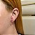 Brinco ear cuff zircônias ovais rosa ouro semijoia - Imagem 2