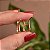 Brinco argolinha lisa ouro semijoia BZ19833AU - Imagem 3
