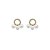 Brinco pérolas zircônia ouro semijoia 21a05023 - Imagem 1