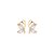 Brinco borboleta zircônia rosa claro ouro semijoia 22a03005 - Imagem 1