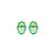 Brinco oval cristal verde ouro semijoia - Imagem 1