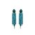 Brinco ear jacket gota cristal transformative teal ouro semijoia - Imagem 1