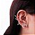 Brinco ear cuff zircônia rosa ouro semijoia - Imagem 2