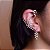 Brinco ear cuff folhas zircônia ródio semijoia BA 4690 - Imagem 2