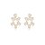 Brinco gotas zircônias cristal ouro semijoia 2966 - Imagem 1