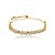 Pulseira gravatinha cristal ouro semijoia - Imagem 1