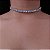 Colar choker gravatinha cristais ródio semijoia - Imagem 1