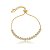 Pulseira gravatinha cristais ouro semijoia - Imagem 1