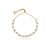 Pulseira gravatinha zircônia cristal oval ouro semijoia - Imagem 1