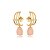 Brinco ear hook cristal fusion morganita ouro semijoia - Imagem 1