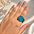 Anel Ajustável Leticia Sarabia Cristais Turquesa Blue Zircon - Imagem 2