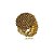 Anel ajustável Leticia Sarabia redondo cristal dourado claro gold honey - Imagem 1