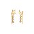 Brinco ear cuff estrela e lua zircônia ouro semijoia - Imagem 1