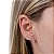 Brinco ear cuff zircônia ouro semijoia - Imagem 2