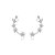 Brinco ear cuff estrelas zircônia ródio semijoia 22k06012 - Imagem 1