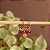 Brinco argolinha penduricalhos gotas zircônia rubi ouro semijoia - Imagem 1