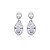 Brinco oval zircônia cristal ródio semijoia - Imagem 1