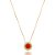 Colar zircônia cristal fusion laranja ouro semijoia - Imagem 1