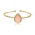 Bracelete gota zircônia cristal fusion morganita ouro semijoia 855 - Imagem 1