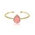 Bracelete gota zircônia cristal fusion rosa ouro semijoia 855 - Imagem 1