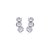 Brinco ear cuff cristais ovais rosa ródio semijoia 22a04035 - Imagem 1