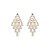 Brinco losango cristais ouro semijoia 22a05031 - Imagem 1