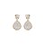 Brinco gota zircônia cristal ouro semijoia 22a05029 - Imagem 1