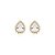 Brinco gota zircônia cristal ouro semijoia BA 4803 - Imagem 1