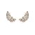 Brinco ear cuff zircônia colorida ouro semijoia - Imagem 1