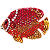 Broche magnético peixe cristais laranja - Imagem 1