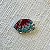 Broche magnético peixe cristais azul - Imagem 3