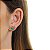 Brinco ear cuff cristais coloridos ouro semijoia - Imagem 2