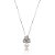 Colar flor pérola zircônia ródio semijoia XL-220514 - Imagem 1