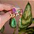 Brinco flor cristal fusion gota turmalina e roxo ouro semijoia - Imagem 3
