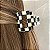 Piranha de cabelo acetato xadrez preto - Imagem 1