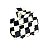 Piranha de cabelo acetato xadrez preto - Imagem 4