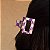 Piranha de cabelo acetato xadrez lilás - Imagem 1