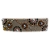 Presilha retangular acetato cinza com cristais coloridos - Imagem 1