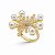 Anel pérolas zircônias ouro semijoia TZ-220415 - Imagem 1